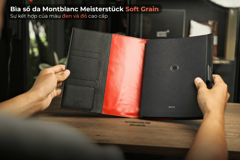 Bìa sổ da Montblanc cao cấp và đa năng - Montblanc Notebook Case 124127 - 8 7