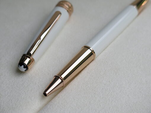 Bút Montblanc Meisterstuck White Solitaire Red Gold Classique Rollerball Pen 113324 Sắp có hàng Bút Bi Nước 3