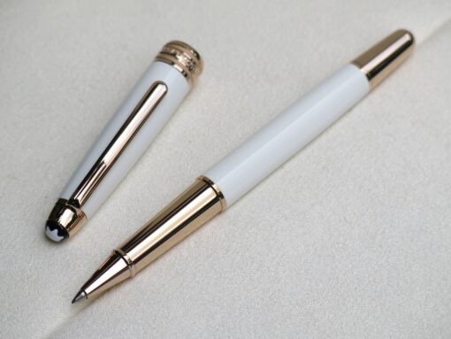 Bút Montblanc Meisterstuck White Solitaire Red Gold Classique Rollerball Pen 113324 Sắp có hàng Bút Bi Nước