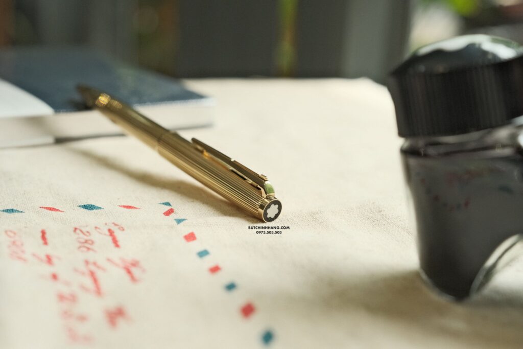 Bút Montblanc Masterpiece Meisterstuck Gold Plated Ballpoint Pen 1846 (Hàng trưng bày) - but montblanc masterpiece meisterstuck gold plated ballpoint pen 1846 hang trung bay 1