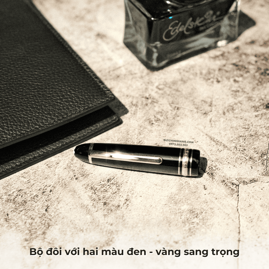 Bút và sổ Montblanc - Combo vàng/đen dành riêng cho những ai yêu viết lách - but va so montblanc combo vangden danh rieng cho nhung ai yeu viet lach