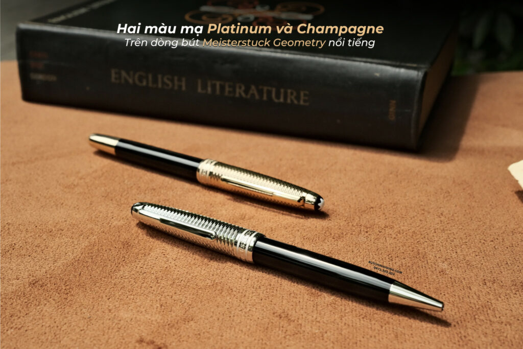 Two plating colors make the name of the Meisterstuck Geometry pen line - Champagne and Platinum - 1 8
