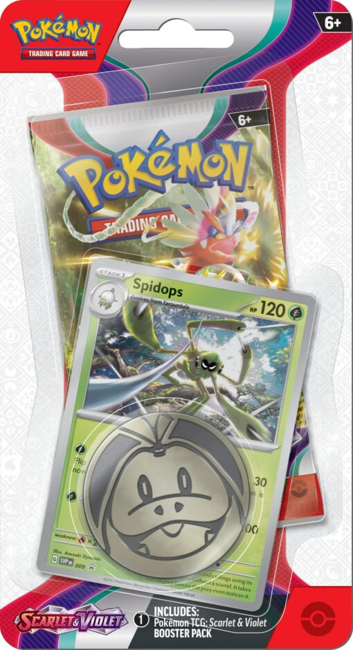 Vỉ 1 gói thẻ bài Pokemon TCG – Scarlet and Violet (Spidops) Đồ Chơi Thẻ bài Pokemon TCG