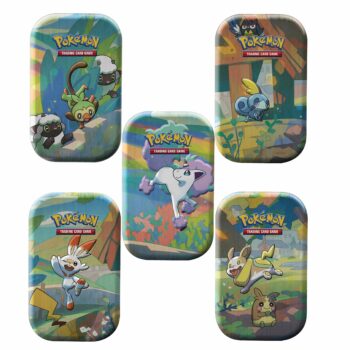 Hộp thiếc 2 gói thẻ bài Pokémon TCG: Galar Pals Mini Tin kèm coin ( Grookey) Đồ Chơi Thẻ bài Pokemon TCG 2