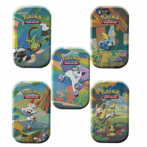 Hộp thiếc 2 gói thẻ bài Pokémon TCG: Galar Pals Mini Tin kèm coin ( Grookey) Đồ Chơi Thẻ bài Pokemon TCG 2