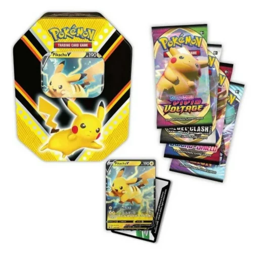 Hộp 4 gói bài Pokemon TCG – V Powers ( Pikachu V) Đồ Chơi Thẻ bài Pokemon TCG 2