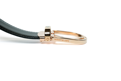 Thắt lưng Montblanc Horseshoe Shiny Rose Gold-Coated Pin Buckle BK/BR REV Strap 112362 – 3cm Thắt lưng Montblanc Mới Nguyên Hộp 4