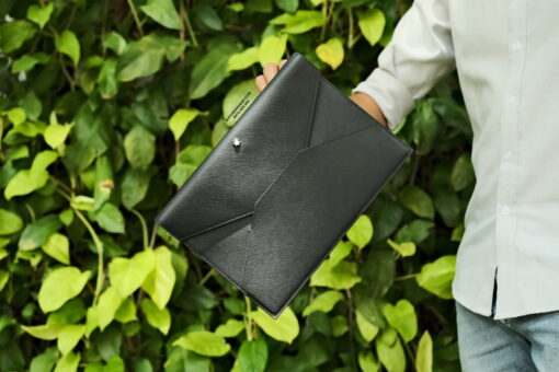 Túi clutch cầm tay Montblanc Sartorial Envelope Pouch Black 130310 Sản phẩm ORDER Hàng Order 2