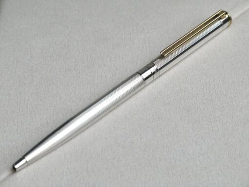 Bút Montblanc Noblesse Silver Plate Gold Clip Ballpoint Pen 18220 Montblanc Noblesse Bút Bi Xoay