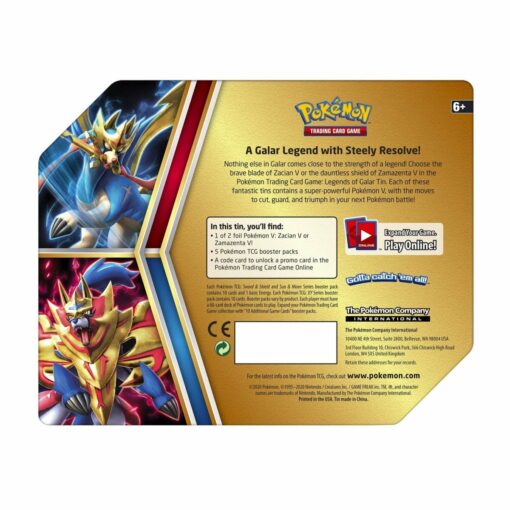 Hộp thiếc 5 gói bài Pokemon TCG: Zamazenta V Đồ Chơi Thẻ bài Pokemon TCG 3