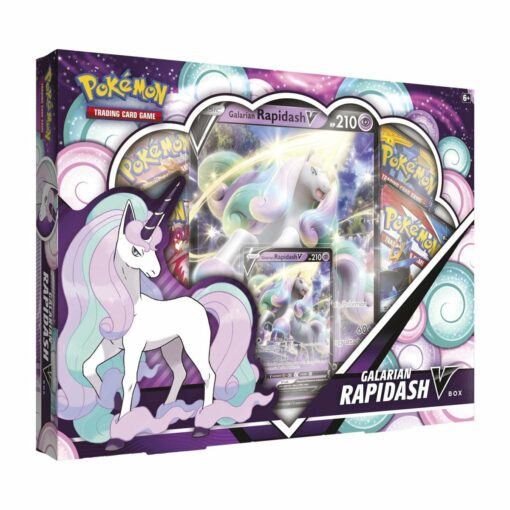 Hộp 4 gói thẻ bài Pokemon TCG: Galarian Rapidash V Đồ Chơi Thẻ bài Pokemon TCG