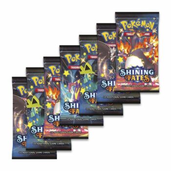 Hộp 7 gói Pokemon TCG Shining Fates Premium Collection Shiny Crobat Vmax Đồ Chơi Thẻ bài Pokemon TCG 2