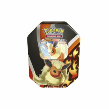 Hộp thiếc 4 gói bài Pokemon TCG – Eevee Evolutions Tin ( Flareon V) Đồ Chơi Thẻ bài Pokemon TCG