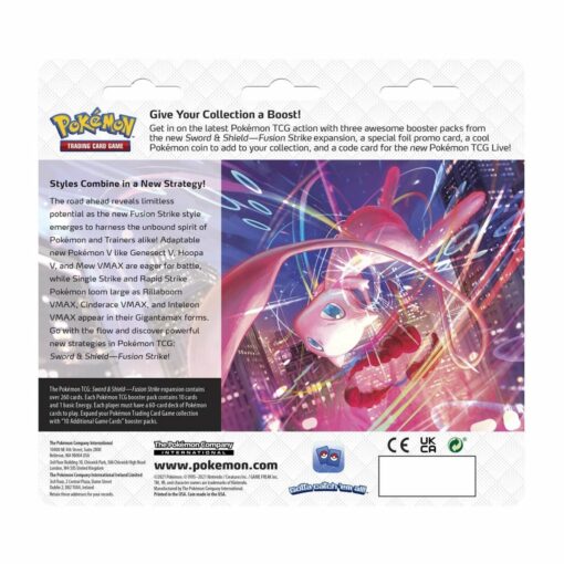 Vỉ 3 gói bài Pokemon TCG – Fusion Strike ( Eevee) Đồ Chơi Thẻ bài Pokemon TCG 3