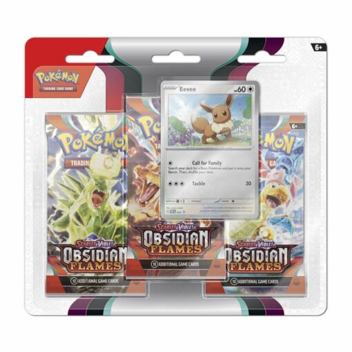 Vỉ 3 gói thẻ bài Pokemon TCG: Scarlet and Violet Obsidian Flames Đồ Chơi Thẻ bài Pokemon TCG 3