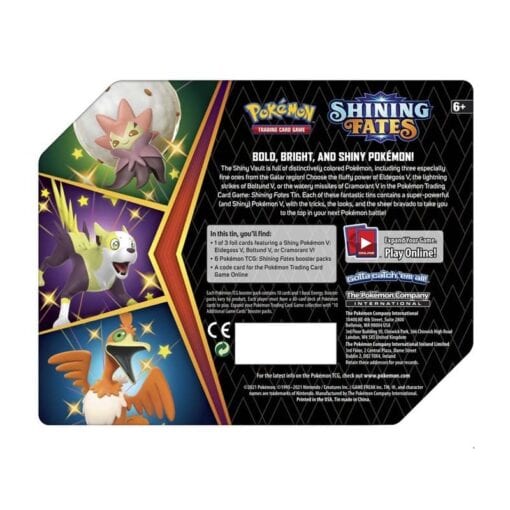 Hộp 6 gói thẻ bài Pokemon TCG Shining Fates kèm thẻ Promo Boltund V Shiny - Hình ảnh 3