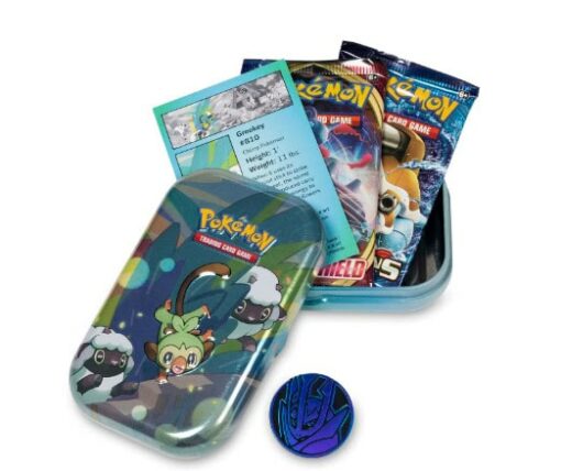 Hộp thiếc 2 gói thẻ bài Pokémon TCG: Galar Pals Mini Tin kèm coin ( Grookey) - Image 3