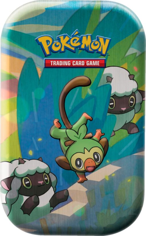 Hộp thiếc 2 gói thẻ bài Pokémon TCG: Galar Pals Mini Tin kèm coin ( Grookey)