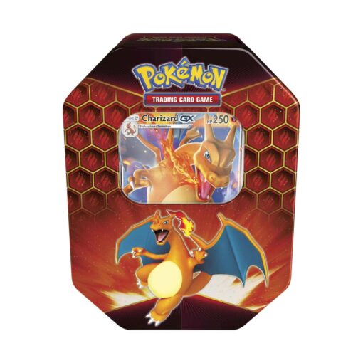 Hộp thiếc 4 gói thẻ bài Pokémon TCG: Hidden Fates Tin (Charizard-GX)