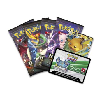 Hộp thiếc 4 gói thẻ bài Pokémon TCG: Hidden Fates Tin (Raichu GX) - hop thiec 4 goi the bai pokemon tcg hidden fates tin raichu gx
