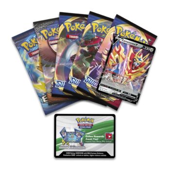 Hộp thiếc 5 gói bài Pokemon TCG: Zamazenta V - hop thiec 5 goi bai pokemon tcg zamazenta v 1