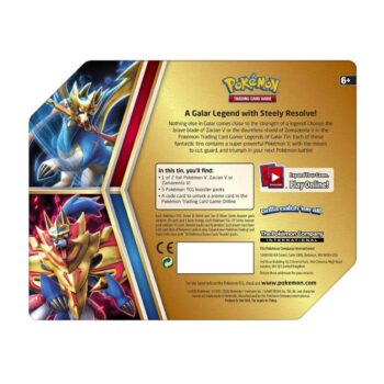 Hộp thiếc 5 gói bài Pokemon TCG: Zamazenta V - hop thiec 5 goi bai pokemon tcg zamazenta v