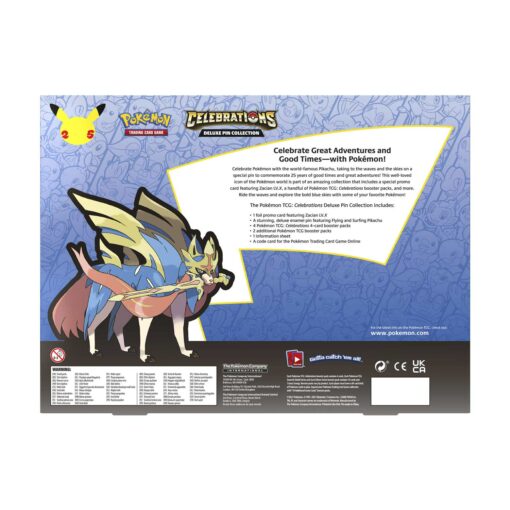 Hộp thẻ bài Pokemon TCG – 25th Celebrations Zacian Deluxe Pin Collection Đồ Chơi Thẻ bài Pokemon TCG 7