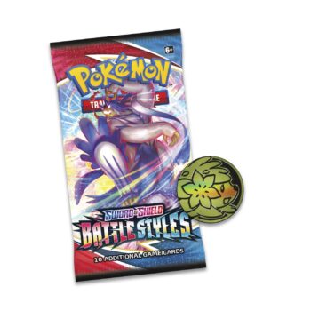 Vỉ 3 gói thẻ bài Pokemon TCG: Sword and Shield Battle Styles kèm Coin và thẻ Promo Jolteon Đồ Chơi Thẻ bài Pokemon TCG 2