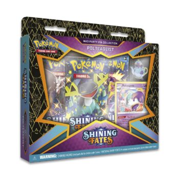 Hộp 3 gói thẻ bài Pokemon TCG Shining Fates Mad Party Pin Collection kèm thẻ Promo Polteageist Đồ Chơi Thẻ bài Pokemon TCG