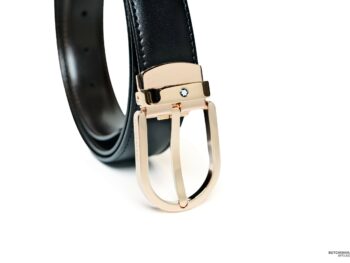 Thắt lưng Montblanc Horseshoe Shiny Rose Gold-Coated Pin Buckle BK/BR REV Strap 112362 - 3cm - that lung montblanc horseshoe shiny rose gold coated pin buckle bkbr rev strap 112362 3cm 11 scaled