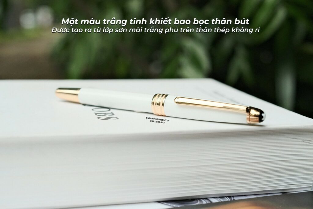 Cây bút Meisterstuck White Solitaire Red Gold Classique - Đại diện cho sự thanh lịch - cay but meisterstuck white solitaire red gold classique dai dien cho su thanh lich 3