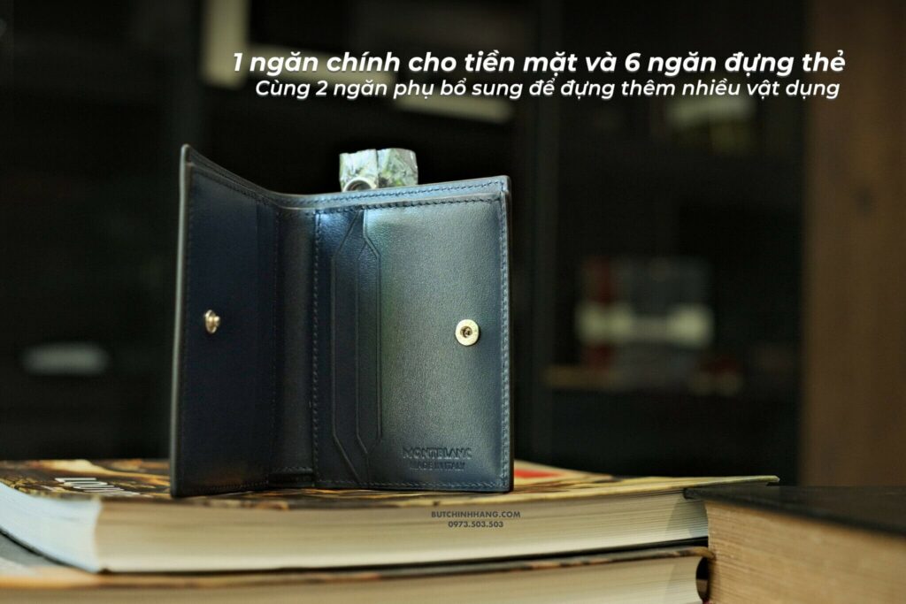 Montblanc Meisterstuck Compact Wallet 6cc Ink Blue - Thanh lịch trong từng chi tiết - montblanc meisterstuck compact wallet 6cc ink blue thanh lich trong tung chi tiet 2