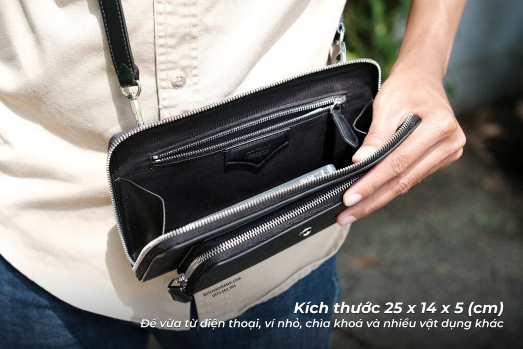 Túi clutch Montblanc Meisterstuck 4810 Mini Bag 130919 - Thiết kế độc đáo tôn cùng chất liệu da mới lạ - tui clutch montblanc meisterstuck 4810 mini bag 130919 thiet ke doc dao ton cung chat lieu da moi la 1