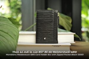 Montblanc Meisterstuck 4810 Card Holder 8cc - Unique design with side zipper pocket - Montblanc Meisterstuck 4810 card holder 8cc unique design with side zipper pocket 3