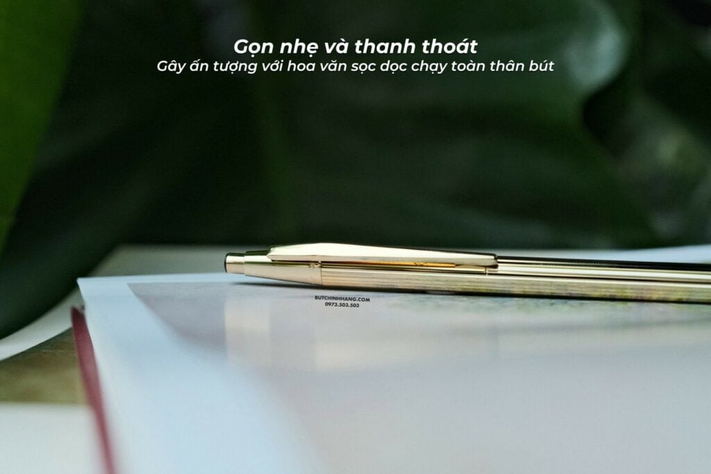 Lớp mạ vàng 20K trên mẫu bút bi bấm Montblanc Noblesse Gold Plate - lop ma vang 20k tren mau but bi bam montblanc noblesse gold plate 1
