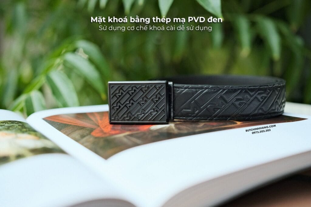 Sở hữu hoa văn chữ M lạ mắt - Thắt lưng Montblanc M Pattern 129450 - so huu hoa van chu m la mat that lung montblanc m pattern 129450