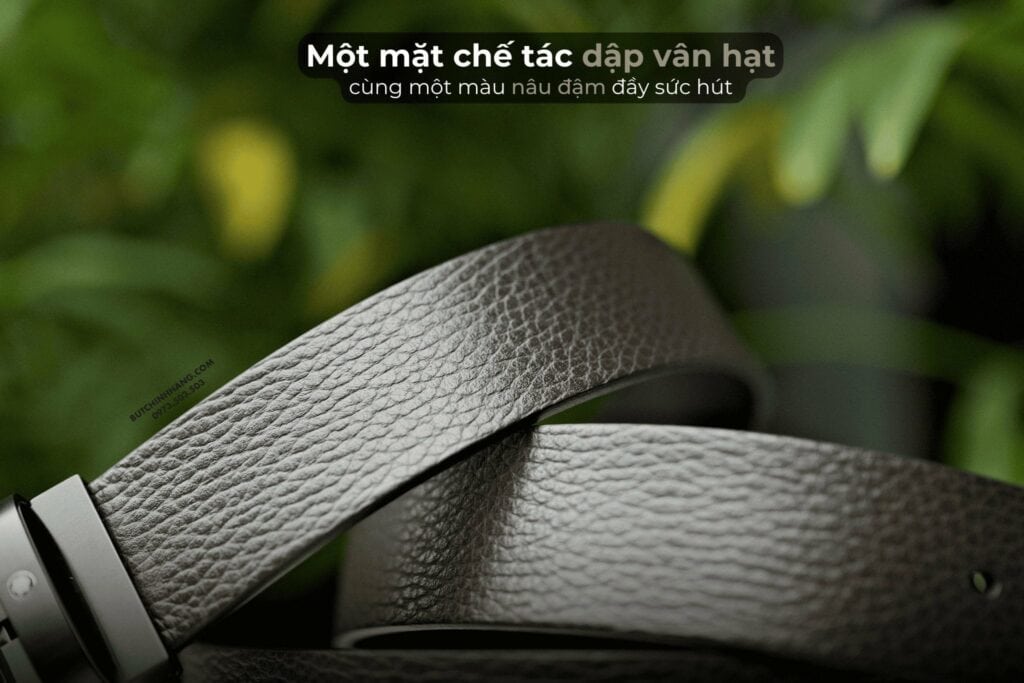 Thắt lưng Montblanc Brown Grainy&Black Plain Leather 131187 - Mang lại sự kết hợp đặc biệt của màu sắc - that lung montblanc brown grainyampblack plain leather 131187 mang lai su ket hop dac biet cua mau sac