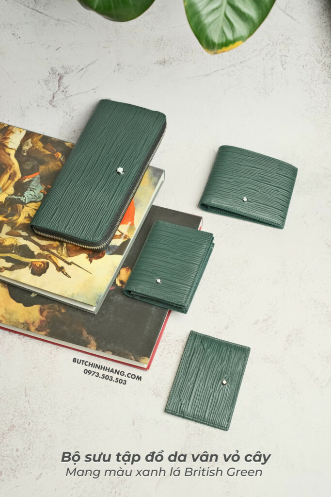 Green and Bark Leather - Meister.stuck Leather Collection 4810 British Green - A Noblesse Gold Plated version with electric Full metal body with high-end gold plating