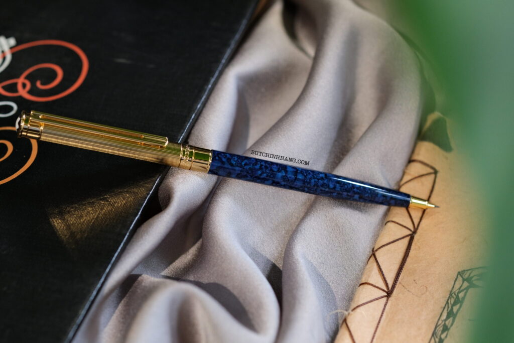 Bút chì Montblanc Noblesse Gold Plated Blue Marbled Mechanical Pencil 18484 (0,5 mm) - but chi montblanc noblesse gold plated blue marbled mechanical pencil 18484 05 mm 6