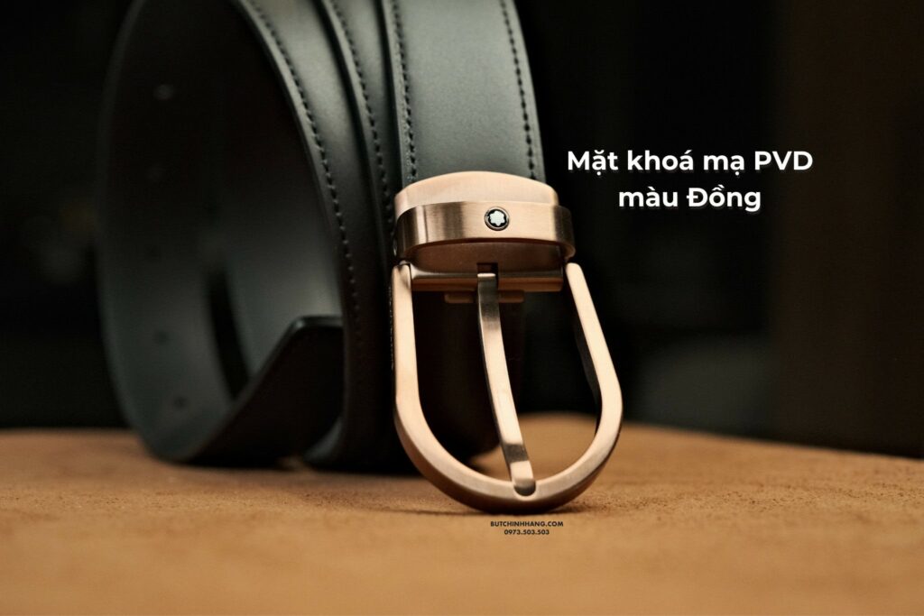 A striking bronze colour on Montblanc's traditional belt design - bronze is a striking bronze colour on Montblanc's traditional belt design