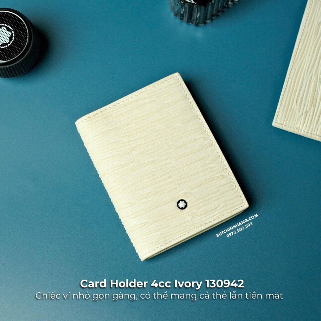 Màu trắng Ivory trên bộ đôi ví nhỏ Montblanc Meisterstuck 4810 - mau trang ivory tren bo doi vi nho montblanc meisterstuck 4811