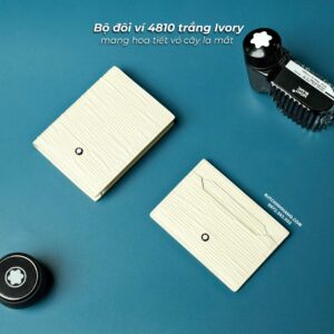 Màu trắng Ivory trên bộ đôi ví nhỏ Montblanc Meisterstuck 4810 - mau trang ivory tren bo doi vi nho montblanc meisterstuck 4813
