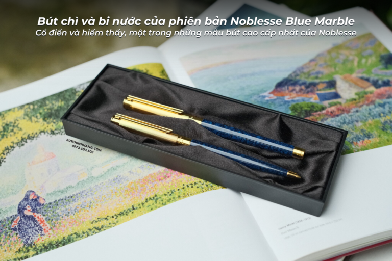 Noblesse Gold Plated Blue Marbled – Dấu ấn thập niên cổ xưa từ bộ đôi bút chì và bi nước - 1 11