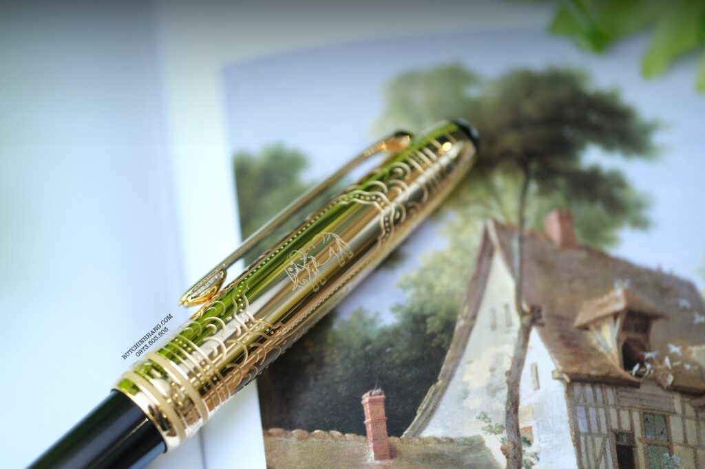 Montblanc Meisterstück Around the World in 80 Days Doué Classique Ballpoint Pen 128483 là dòng sản phẩm được lấy cảm hứng từ cuốn tiểu thuyết phiêu lưu nổi tiếng của nhà văn người Pháp Jules Verne. 28 Bút Montblanc Meisterstuck Doue Around the World in 80 days Ballpoint Pen 128483 - 13