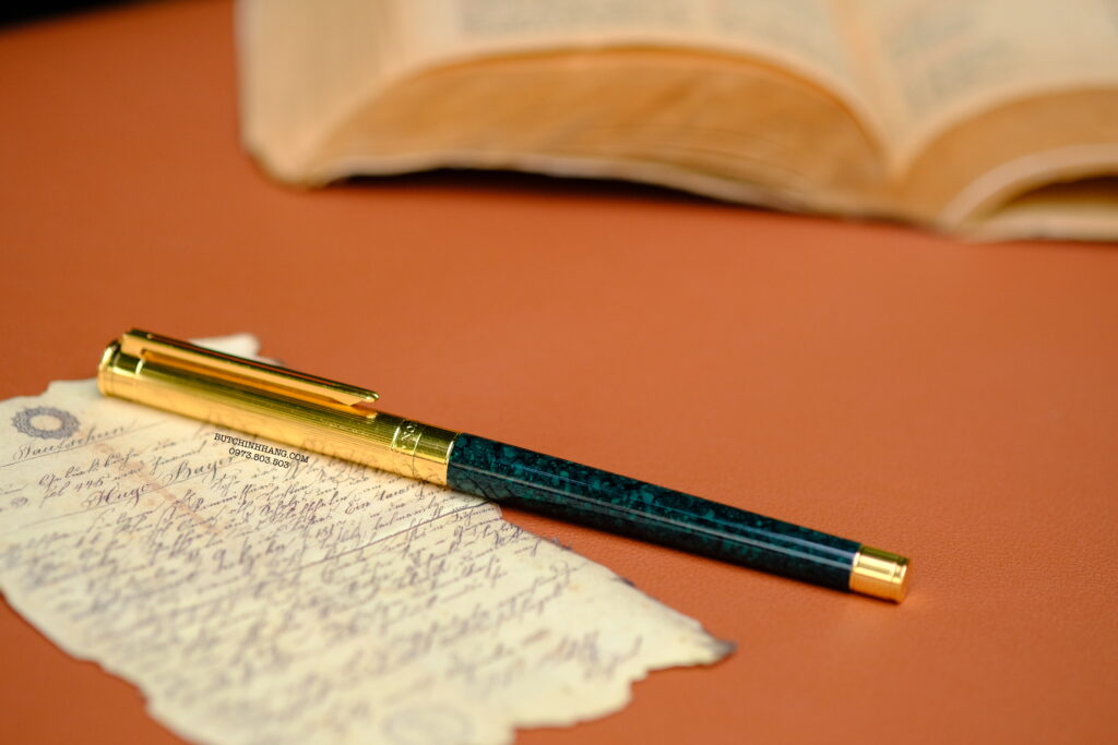 Bút Montblanc Noblesse Doue Dark Green Marble Fountain Pen - DSCF1940