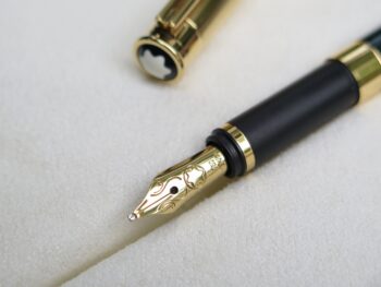 Bút Montblanc Noblesse Doue Dark Green Marble Fountain Pen - Ảnh 3