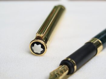 Bút Montblanc Noblesse Doue Dark Green Marble Fountain Pen - Ảnh 4